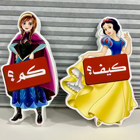 مجسمات الاميرات مفاتيح الأسئلة ( كيف ، ماذا، هل، كم ، أين ، متى )