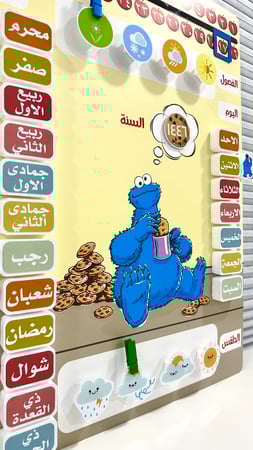 رزنامة الفصل ( ثيم كعكي ) عالم سمسم