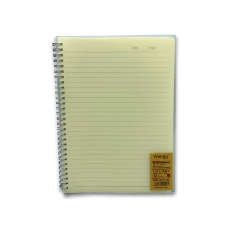 دفتر سلك غلاف شفاف 100 ورقة B5( 26X18 CM )