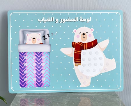 لوحة اكريلك الحضور و الغياب  ( ثيم الدب )