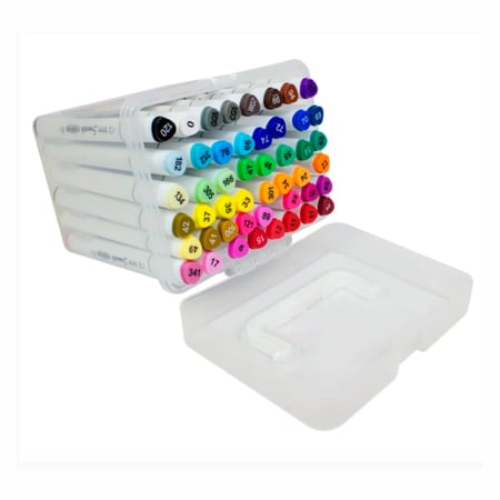 طقم اقلام ماركر ملونة 48 لون ( ماركة بوكي )