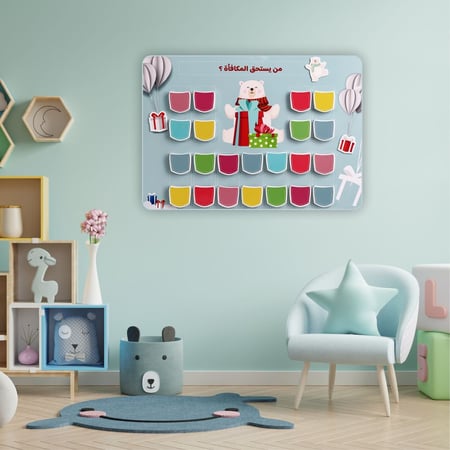 لوحة تحفيز  تعزيز / ايكريلك  ( ثيم الدب )