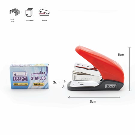 دباسة  مع دبابيس LE-1918 ( لون المقبض اخضر فاتح )