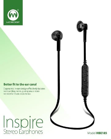 سماعة إنسباير لاسلكية ميكروديجيت - MBE185