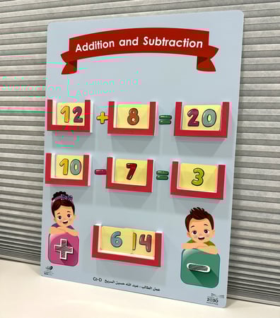 لوحة رياضيات تفاعلية ( الجمع و الطرح )
