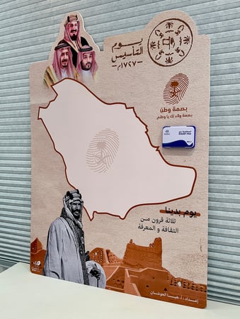 لوحة البصمة يوم التأسيس