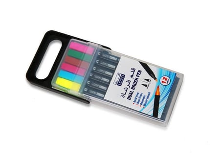 قلم فرشاة لينو 12 لون بطرفين تلوين