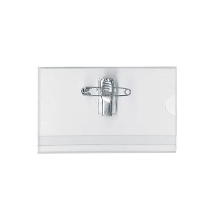 حافظة بطاقة شفافة بمشبك