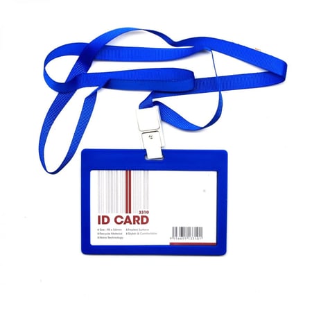 حامل بطاقة عرضي ملون مع الحبل - SBC