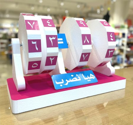 لوحة تعليمية مجسم رياضيات (  الضرب ، الجمع ، الطرح ، القسمة )