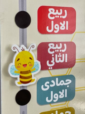 لوحة تحفيز  تعزيز / ايكريلك رزنامة الصف  ( ثيم النحل / العسل )