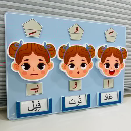 لوحة تعليمية مجسمة (الأصوات الطويلة و القصيرة )