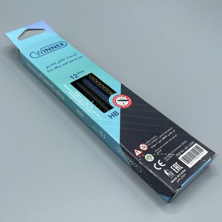 اقلام رصاص لون اسود بممحاة متعددة الالوان -12 قلم