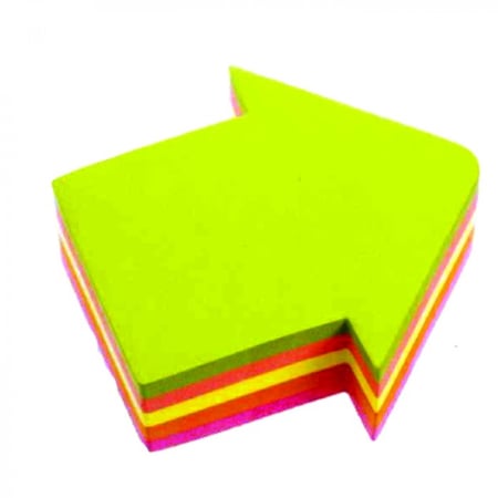 ورق ملاحظات فنتستك شكل سهم - 5 الوان - حجم XS