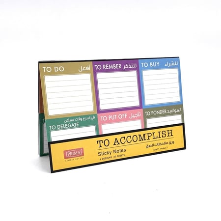 ورق ملاحظات لاصق 30 ورقة 6 تصاميم بريما