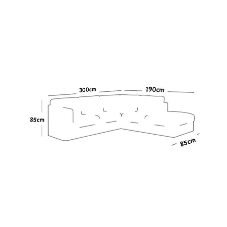 كروكي كنب زاوية مودرن حرف L بلون بيج رائع