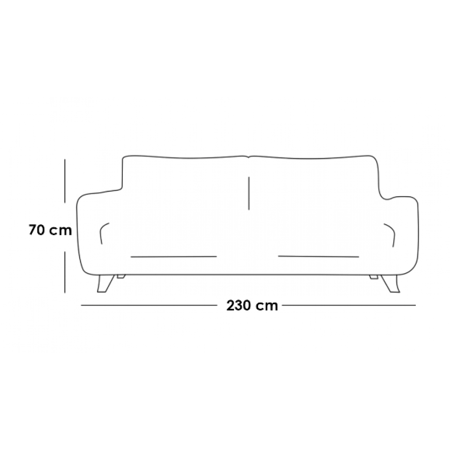 كنبة  بتصميم عصري - رمادي