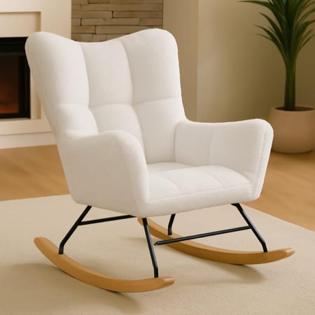 كرسي بوكلية بتصميم فخم و أنيق أبيض