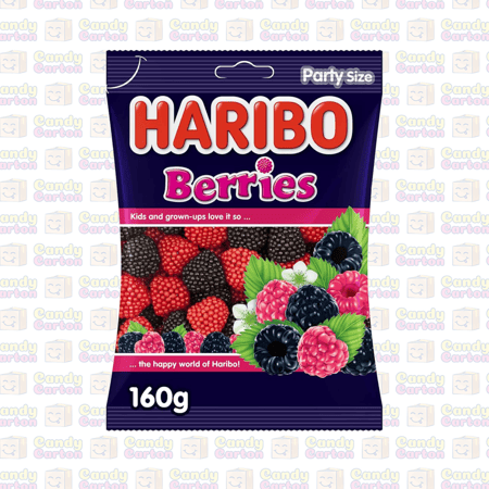 هاريبو حلوى الجيلاتين بشكل التوت 160 جرام مستورد من تركيا HARIBO BERRIES BONBON GELIFIE 160G