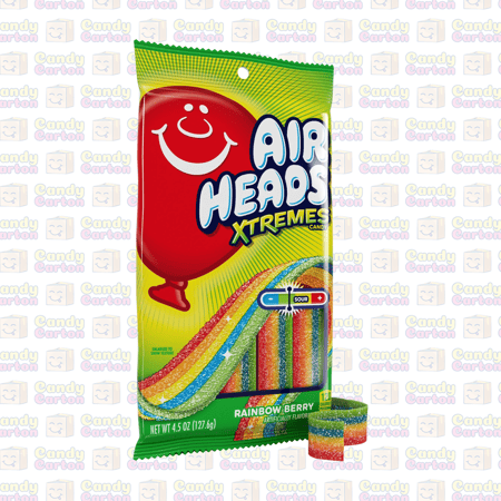 اير هيدز اكستريمز حلوي بنكهة توت قوس قزح 127 جرام مستورد امريكا Airheads Xtremes Rainbow Berry 127G