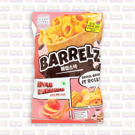 جود سول مقرمشات بيريلز بنكهه التفاح والقرفة 70 جرام مستورد كوريا الجنوبية  Good Seoul BARRELZ  Apple Cinnamon 70g