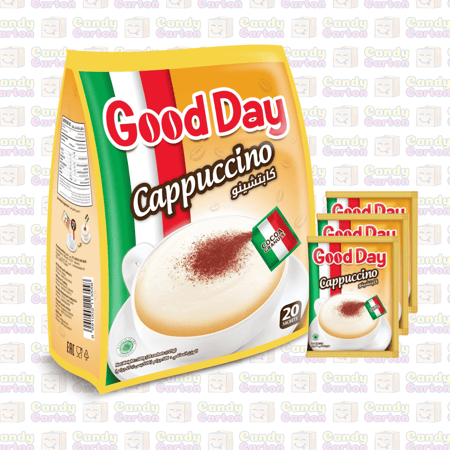 قهوة كابتشينو الايطالية من جود داي، 20 ظرف وزن  Good Day Cappuccino Coffee ف  25 جرام مستورد ا