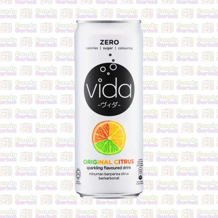 فيدا زيرو مشروب غازي بنكهة الحمضيات 325 مل مستورد ماليزيا Vida Zero Original Citrus Sparkling Drink 325ml