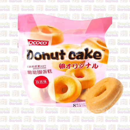 اوكوكو الدونات كيك بنكهة الخوخ 8 قطع 228 جرام مستورد الصين Ococo Donut Cake Original Peach Flavor 228G
