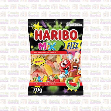 جيلي فيز مكس من هاريبو، وزن 70 جرام مستورد من تركيا Haribo  Fizz Mix Jelly Candy, 70 g