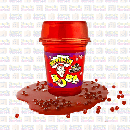 وارهيدز مشروب بويا حامض نكهة الفراولة  400 مل مستورد امريكا Warheads Boba Sour Strawberry  400ml