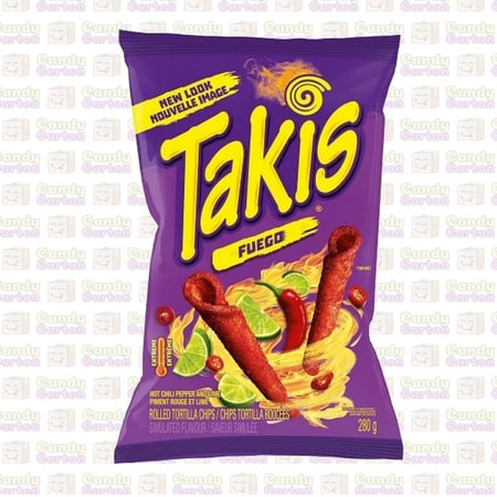 شيبس تاكيس فويجو بنكهة الفلفل الحار والليمون عائلي 280 جم - Takis