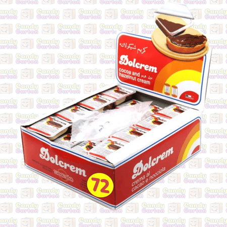 كرتون دولكريم كريم شوكولاتة بالبندق والكاكاو ايطالية 72 حبة 14جرام حلويات زمان Dolcrem