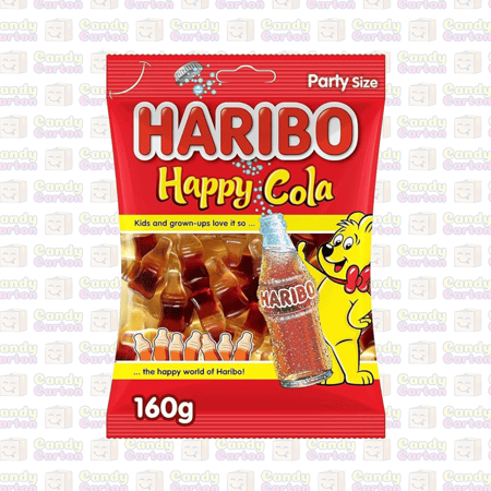 هاريبو حلوى جيلي هابي كولا ، 160 جم مستورد من تركيا Haribo Happy Cola Gelatin Candy 160 g