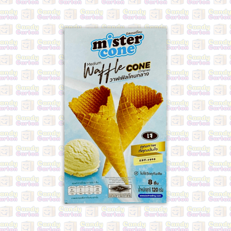 كوب بسكويت الايس كريم المتوسط مستر كون الأصلي 22.5 مستورد تايلاند Mister Cone medium Wafer Cup Cone Original 22.5G