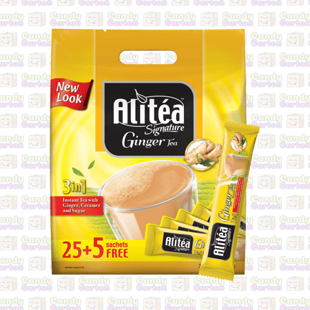علي تي شاي بنكهة الزنجبيل  3 في 1 كيس 30ظرف 20 جرام مستورد ماليزيا Alitea Signature 3In1 Ginger Tea 30pcs 20G