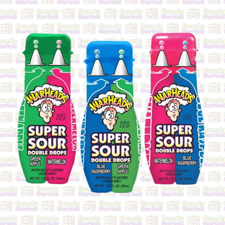 ساور وارهيدز قطرات مزدوجة حامضة للغاية‏ نكهات مختلفة ( حبة ) Warhead S