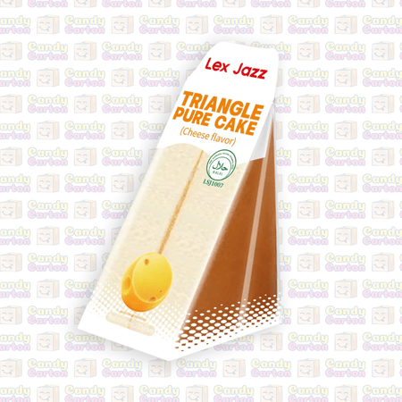 ليكس جاز مثلث كيك ياباني اسفنجي بالجبنة حصري 100 جرام مستورد اليابان  Lex Jazz Triangle Pure Cake Cheese flavor 100g