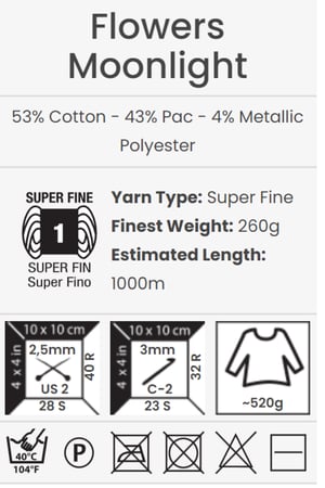 يارن ارت فلورز مون لايت 3264 Moonlight