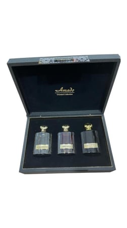 طقم عطر أمادو يتكون من اريبيان هيرتيج و عنبر رويال وامبريال عود