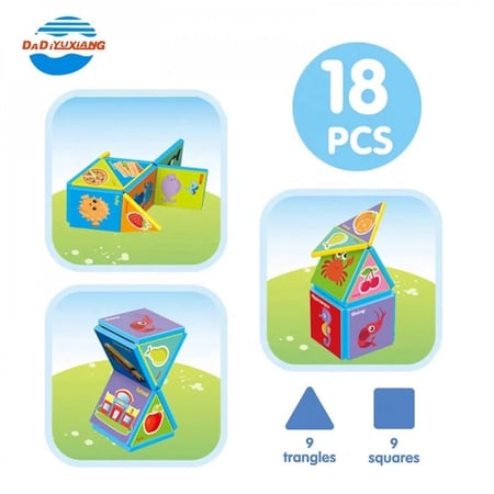 تركيبة مغناطيسية تتكون من 18 قطعة