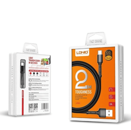 كيبل يو اس بي تايب سي لدنيو أصلي 2 متر