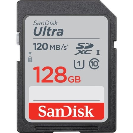 بطاقة ذاكرة كاميرا سعة 128 جيجا بايت ، سرعة 120 ميجابايت SanDisk