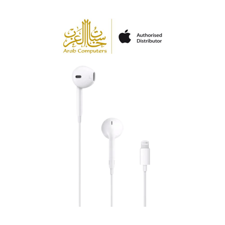 ابل سماعة ايفون ايربودز سلك اصلية ابيض حاسبات العرب