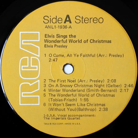 Elvis Presley ‎- Elvis Sings The Wonderful World Of Christmas