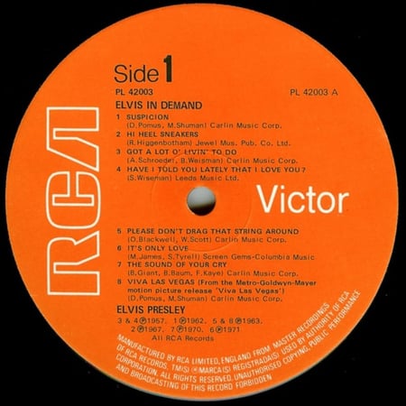 Elvis Presley ‎- Elvis In Demand