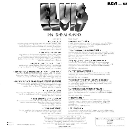 Elvis Presley ‎- Elvis In Demand