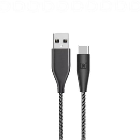 كيبل شحن type-c تايب سي USB قماش 1متر من تن بلس اسود - Az1