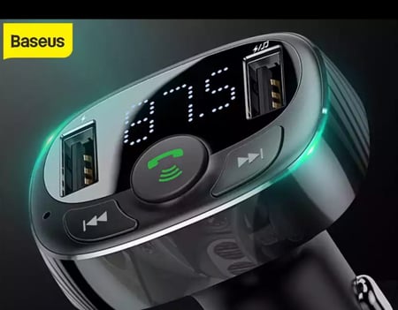 شاحن سيارة وقطعة بلوتوث 2 في 1