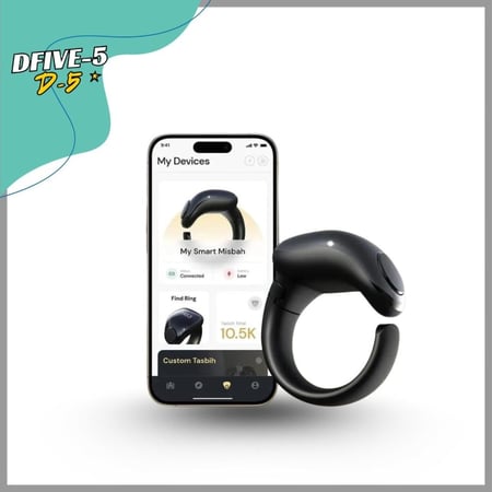 خاتم تسبيح ذكي مقاوم للماء