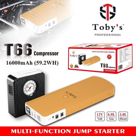 شاحن بطارية باور بانك توبيس 16000 امبير مع ماطور هواء X19 PRO COMPRESSOR